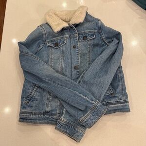 Denim fleece jacket
